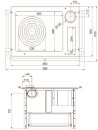 Wamsler Westminster Landhausherd K 85F  Anschluss links Keramik bordeaux 6KW