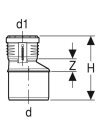 Silent-PP Reduktion exzentrisch d50/40