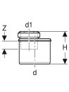 Silent-PP Reduktion exzentrisch kurz  d110/75